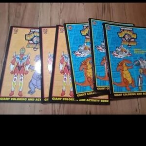 6 Superhuman Samurai Syber-Squad Coloring Book Lot 1994